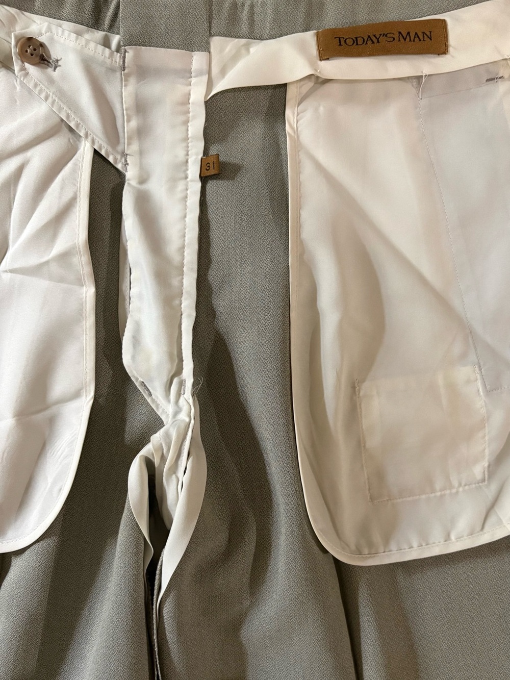 Vintage Today’s Man Men’s Dress Pants Size 31 Olive Grey - Picture 4 of 7